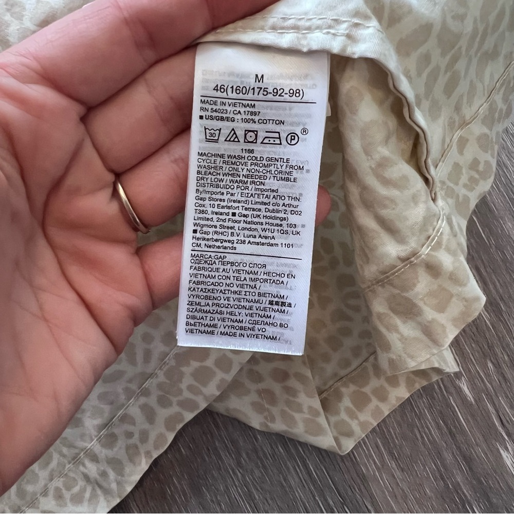 Gap Leopard Print Flutter Sleeve Blouse Square Ne… - image 6